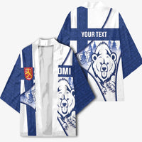 Personalised Finland Independence Day Kimono Suomi 1917 Proud Flag Finnish Folk Pattern - Wonder Print Shop