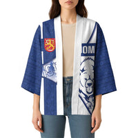 Personalised Finland Independence Day Kimono Suomi 1917 Proud Flag Finnish Folk Pattern - Wonder Print Shop
