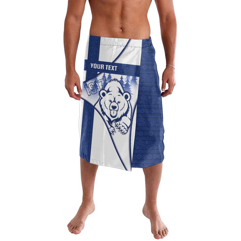 Personalised Finland Independence Day Lavalava Suomi 1917 Proud Flag Finnish Folk Pattern - Wonder Print Shop