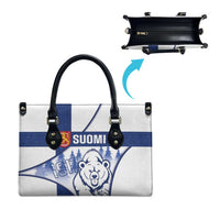 Finland Independence Day Leather Bag Suomi 1917 Proud Flag Finnish Folk Pattern - Wonder Print Shop