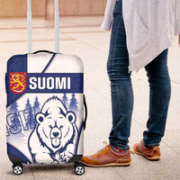 Finland Independence Day Luggage Cover Suomi 1917 Proud Flag Finnish Folk Pattern - Wonder Print Shop