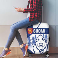 Finland Independence Day Luggage Cover Suomi 1917 Proud Flag Finnish Folk Pattern - Wonder Print Shop