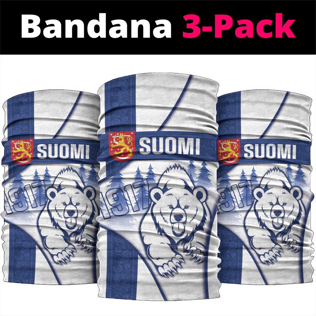 Finland Independence Day Neck Gaiter Suomi 1917 Proud Flag Finnish Folk Pattern - Wonder Print Shop