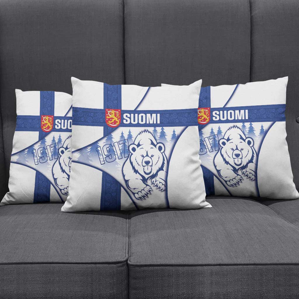 Finland Independence Day Pillow Cover Suomi 1917 Proud Flag Finnish Folk Pattern - Wonder Print Shop