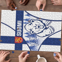 Finland Independence Day Puzzle Suomi 1917 Proud Flag Finnish Folk Pattern - Wonder Print Shop