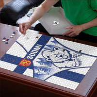 Finland Independence Day Puzzle Suomi 1917 Proud Flag Finnish Folk Pattern - Wonder Print Shop