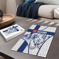 Finland Independence Day Puzzle Suomi 1917 Proud Flag Finnish Folk Pattern - Wonder Print Shop