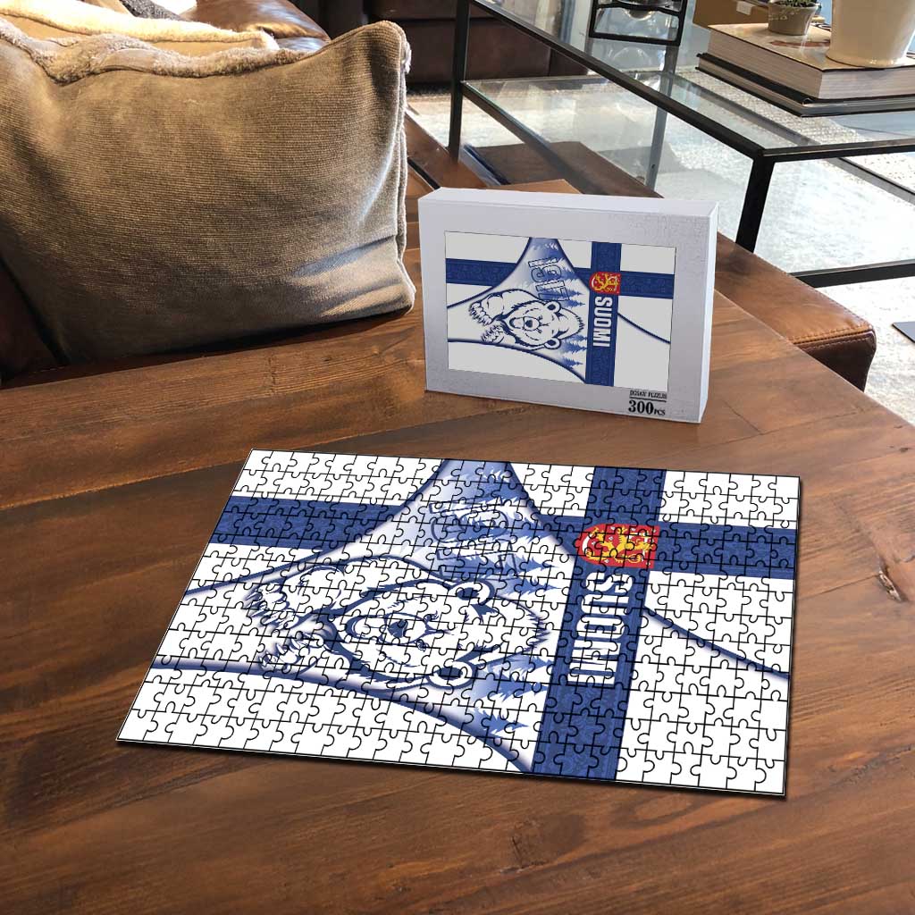 Finland Independence Day Puzzle Suomi 1917 Proud Flag Finnish Folk Pattern - Wonder Print Shop
