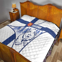 Finland Independence Day Quilt Suomi 1917 Proud Flag Finnish Folk Pattern - Wonder Print Shop