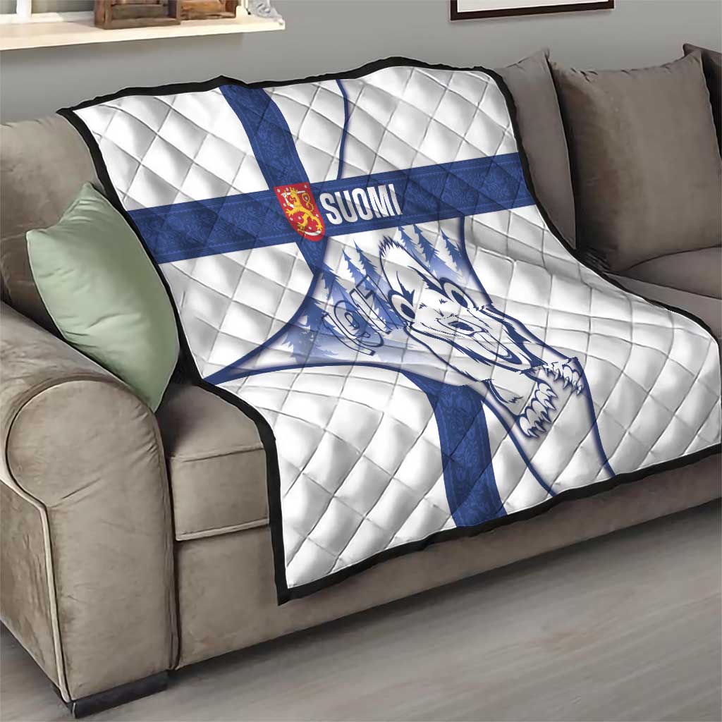 Finland Independence Day Quilt Suomi 1917 Proud Flag Finnish Folk Pattern - Wonder Print Shop