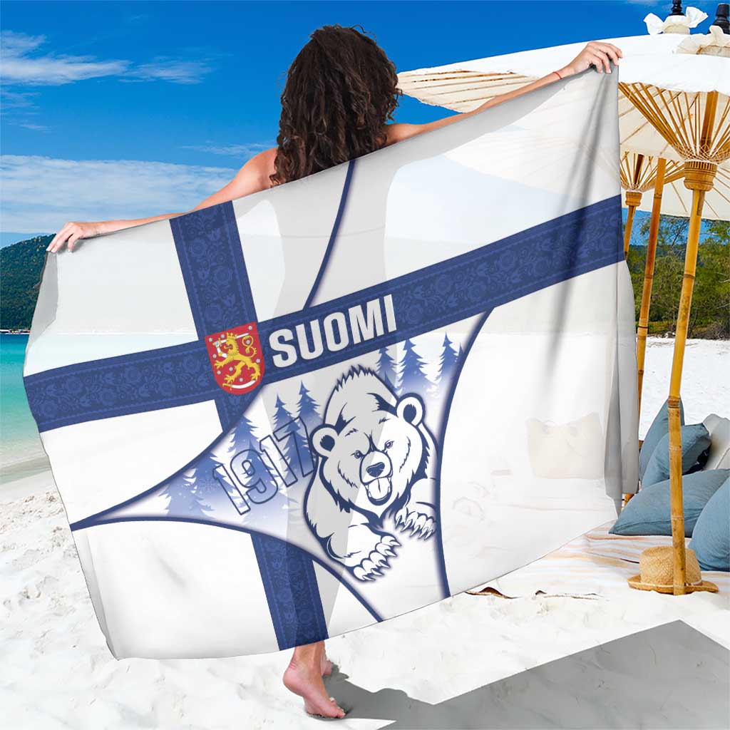 Finland Independence Day Sarong Suomi 1917 Proud Flag Finnish Folk Pattern - Wonder Print Shop