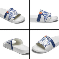 Finland Independence Day Slide Sandals Suomi 1917 Proud Flag Finnish Folk Pattern - Wonder Print Shop
