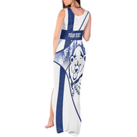 Personalised Finland Independence Day Tank Maxi Dress Suomi 1917 Proud Flag Finnish Folk Pattern - Wonder Print Shop