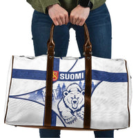 Finland Independence Day Travel Bag Suomi 1917 Proud Flag Finnish Folk Pattern - Wonder Print Shop