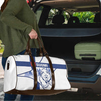 Finland Independence Day Travel Bag Suomi 1917 Proud Flag Finnish Folk Pattern - Wonder Print Shop