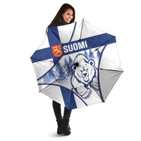 Finland Independence Day Umbrella Suomi 1917 Proud Flag Finnish Folk Pattern - Wonder Print Shop