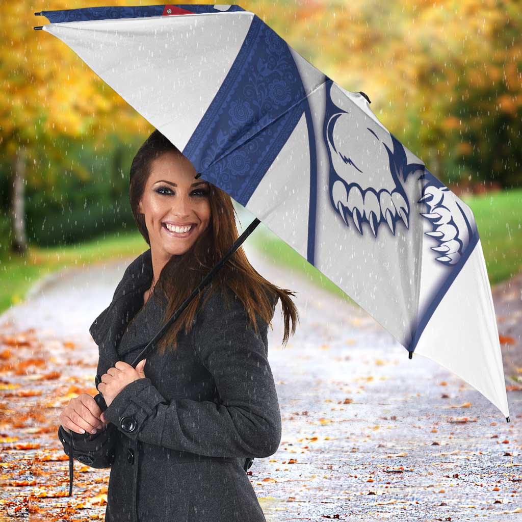 Finland Independence Day Umbrella Suomi 1917 Proud Flag Finnish Folk Pattern - Wonder Print Shop