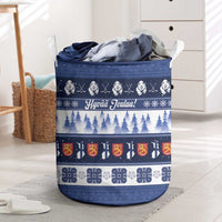 Finland Christmas Laundry Basket Suomen Tasavalta Hyvaa Joulua - Wonder Print Shop