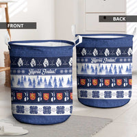Finland Christmas Laundry Basket Suomen Tasavalta Hyvaa Joulua - Wonder Print Shop