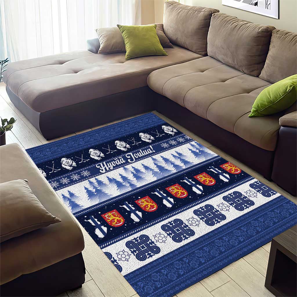 Finland Christmas Area Rug Suomen Tasavalta Hyvaa Joulua - Wonder Print Shop
