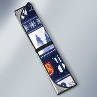 Finland Christmas Auto Sun Shade Suomen Tasavalta Hyvaa Joulua - Wonder Print Shop