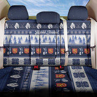 Finland Christmas Back Car Seat Cover Suomen Tasavalta Hyvaa Joulua - Wonder Print Shop
