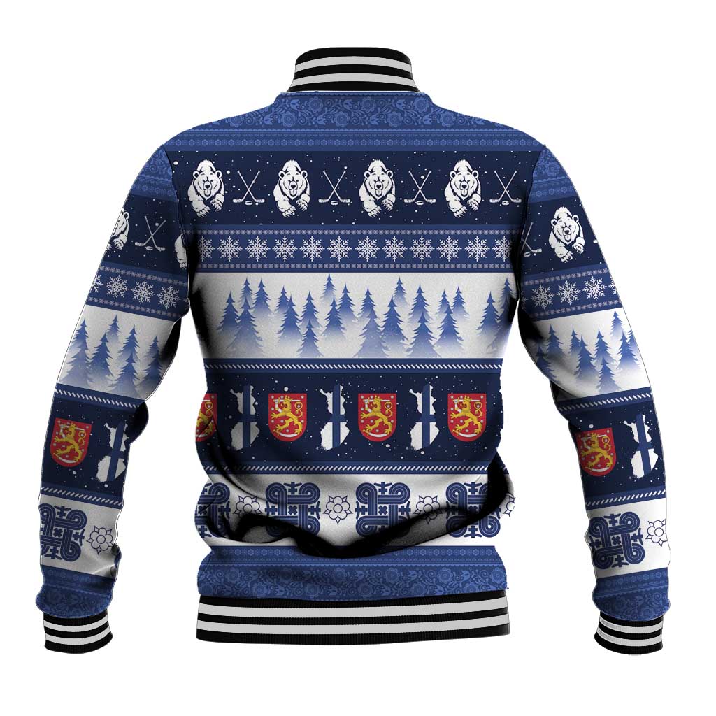 Finland Christmas Baseball Jacket Suomen Tasavalta Hyvaa Joulua - Wonder Print Shop