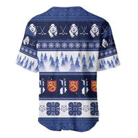 Finland Christmas Baseball Jersey Suomen Tasavalta Hyvaa Joulua - Wonder Print Shop