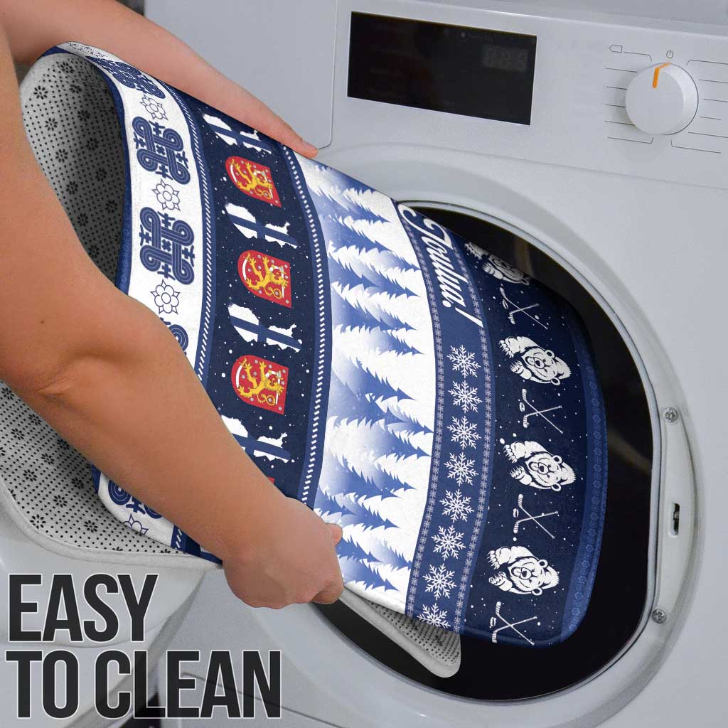 Finland Christmas Bathroom Set Suomen Tasavalta Hyvaa Joulua - Wonder Print Shop