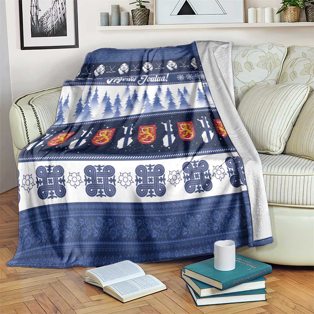 Finland Christmas Blanket Suomen Tasavalta Hyvaa Joulua - Wonder Print Shop