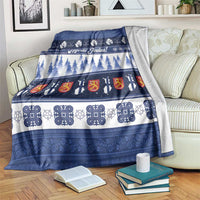 Finland Christmas Blanket Suomen Tasavalta Hyvaa Joulua - Wonder Print Shop