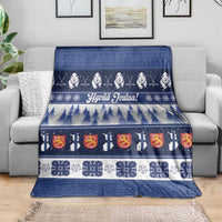 Finland Christmas Blanket Suomen Tasavalta Hyvaa Joulua - Wonder Print Shop