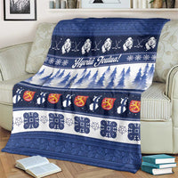 Finland Christmas Blanket Suomen Tasavalta Hyvaa Joulua - Wonder Print Shop