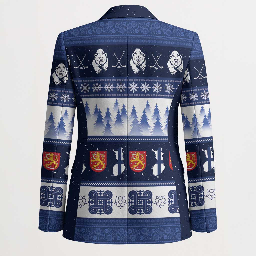 Finland Christmas Blazer Suomen Tasavalta Hyvaa Joulua - Wonder Print Shop
