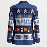 Finland Christmas Blazer Suomen Tasavalta Hyvaa Joulua - Wonder Print Shop