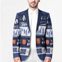 Finland Christmas Blazer Suomen Tasavalta Hyvaa Joulua - Wonder Print Shop
