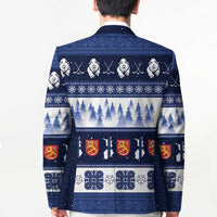 Finland Christmas Blazer Suomen Tasavalta Hyvaa Joulua - Wonder Print Shop