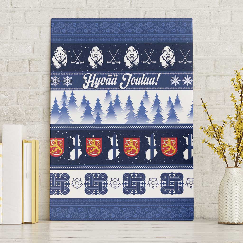 Finland Christmas Canvas Wall Art Suomen Tasavalta Hyvaa Joulua - Wonder Print Shop