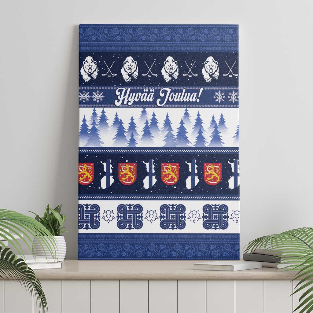 Finland Christmas Canvas Wall Art Suomen Tasavalta Hyvaa Joulua - Wonder Print Shop