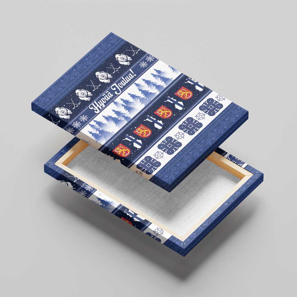 Finland Christmas Canvas Wall Art Suomen Tasavalta Hyvaa Joulua - Wonder Print Shop