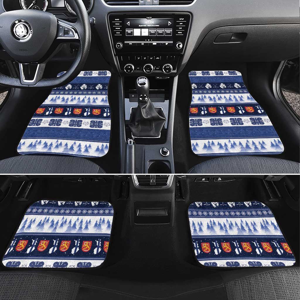 Finland Christmas Car Mats Suomen Tasavalta Hyvaa Joulua - Wonder Print Shop