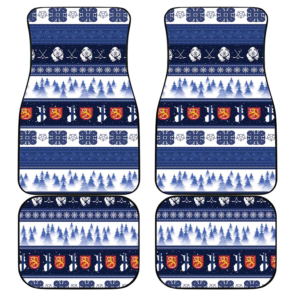 Finland Christmas Car Mats Suomen Tasavalta Hyvaa Joulua - Wonder Print Shop