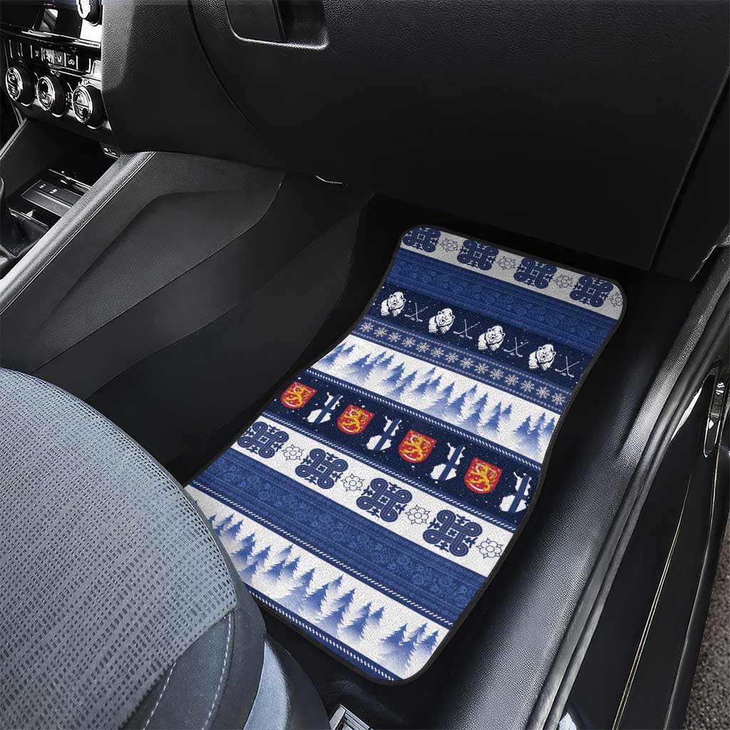 Finland Christmas Car Mats Suomen Tasavalta Hyvaa Joulua - Wonder Print Shop