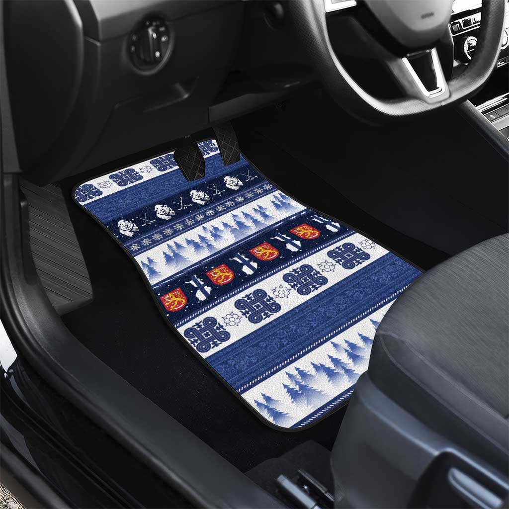 Finland Christmas Car Mats Suomen Tasavalta Hyvaa Joulua - Wonder Print Shop