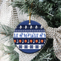 Finland Christmas Ceramic Ornament Suomen Tasavalta Hyvaa Joulua - Wonder Print Shop