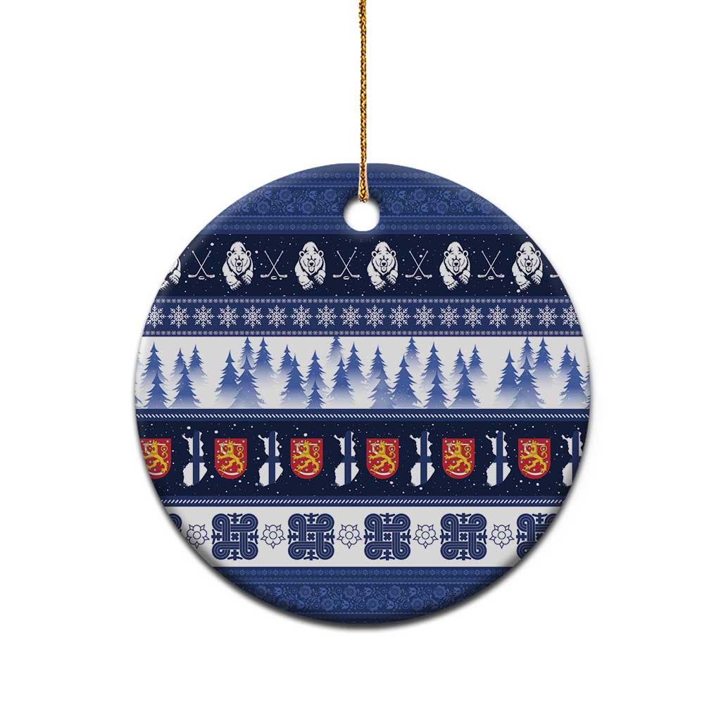 Finland Christmas Ceramic Ornament Suomen Tasavalta Hyvaa Joulua - Wonder Print Shop