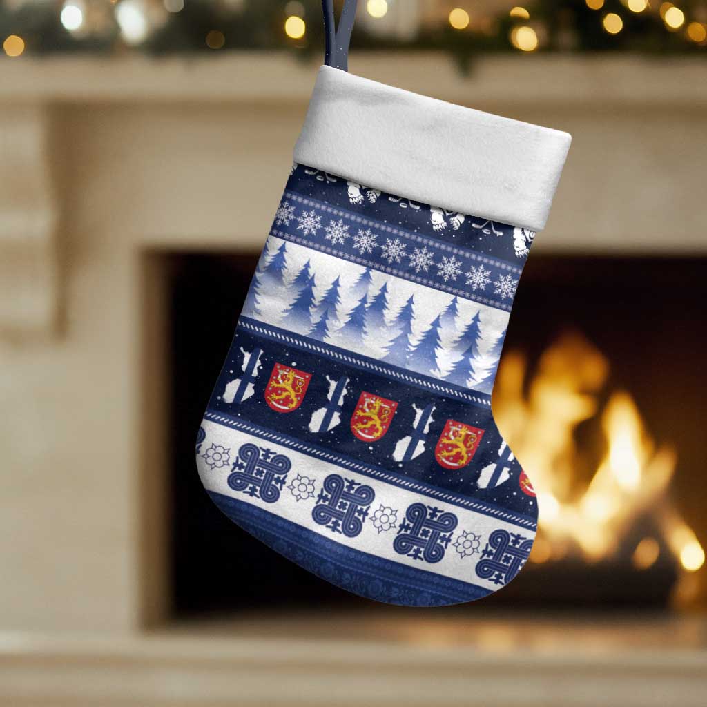 Finland Christmas Stocking Suomen Tasavalta Hyvaa Joulua - Wonder Print Shop