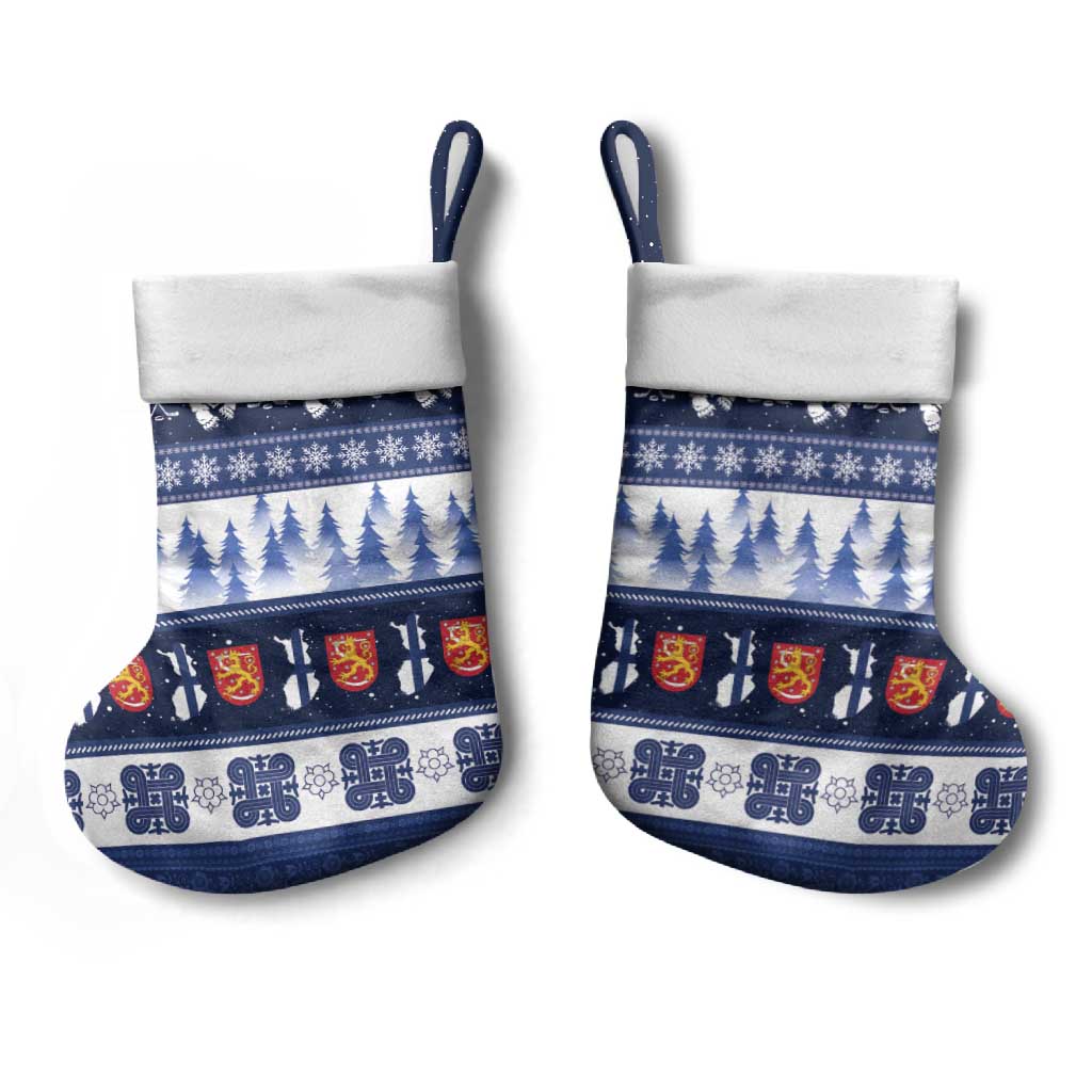 Finland Christmas Stocking Suomen Tasavalta Hyvaa Joulua - Wonder Print Shop