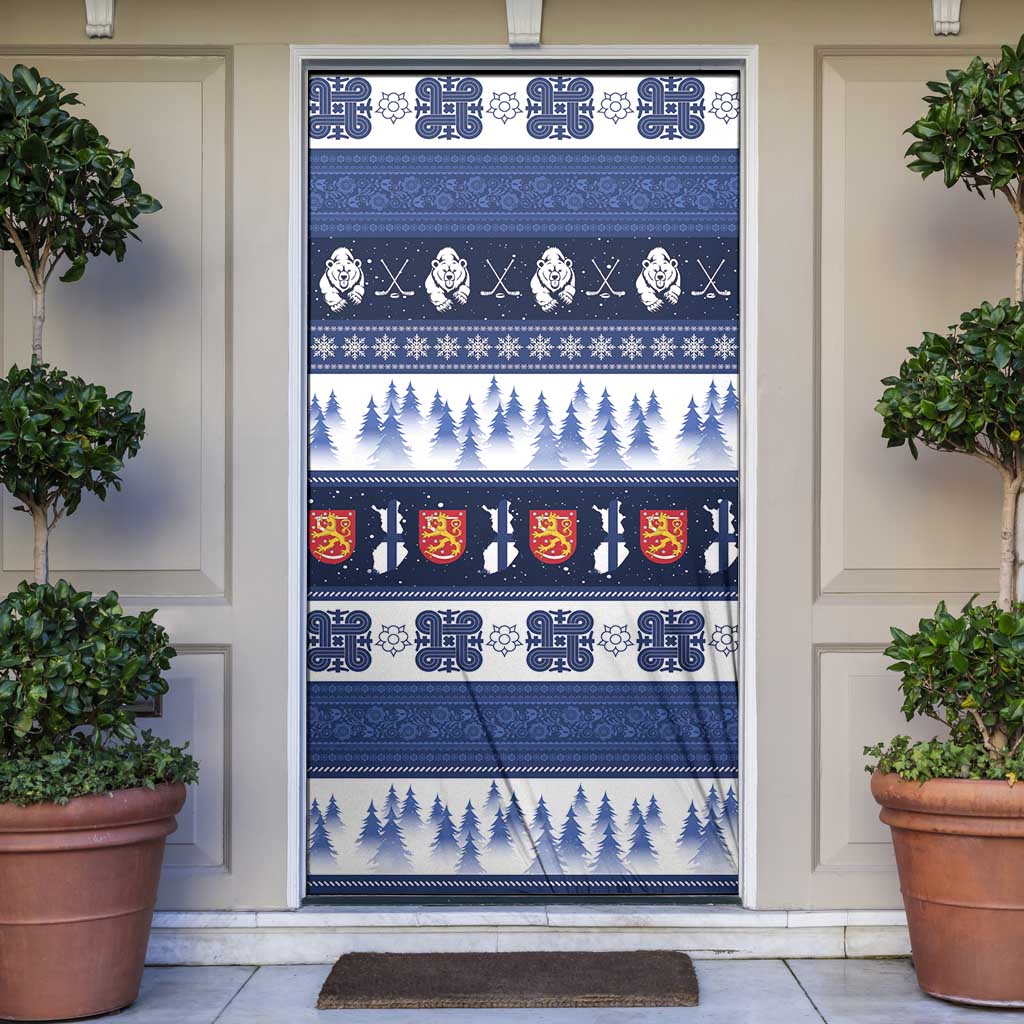 Finland Christmas Door Cover Suomen Tasavalta Hyvaa Joulua - Wonder Print Shop