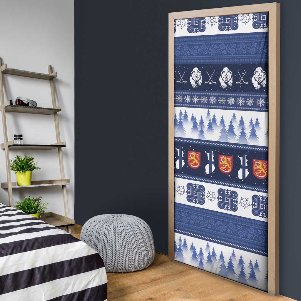 Finland Christmas Door Cover Suomen Tasavalta Hyvaa Joulua - Wonder Print Shop
